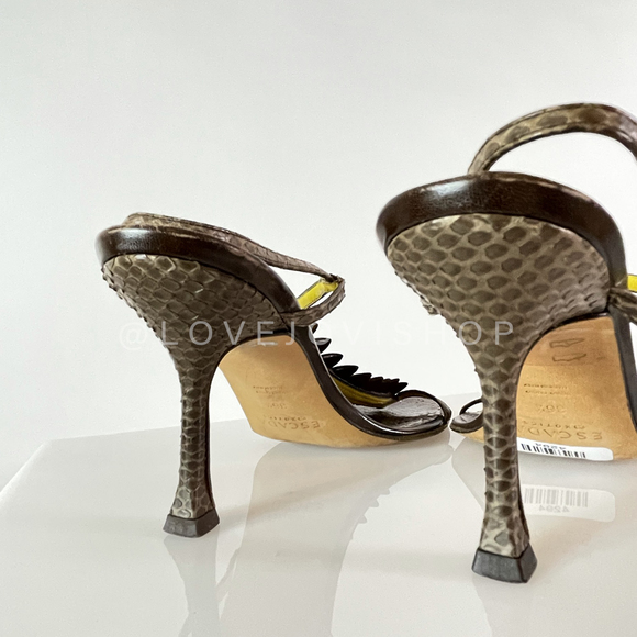 *RARE* 2003 Escada 'Exotics Collection' Croc Sandal! The Ultimate in Y2K Lux!